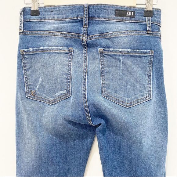 KUT from the KLOTH Donna high rise ankle skinny button up raw hem jeans - 2 - Picture 5 of 8